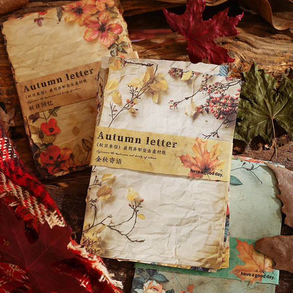 30PCS Autumn Letters series material paper