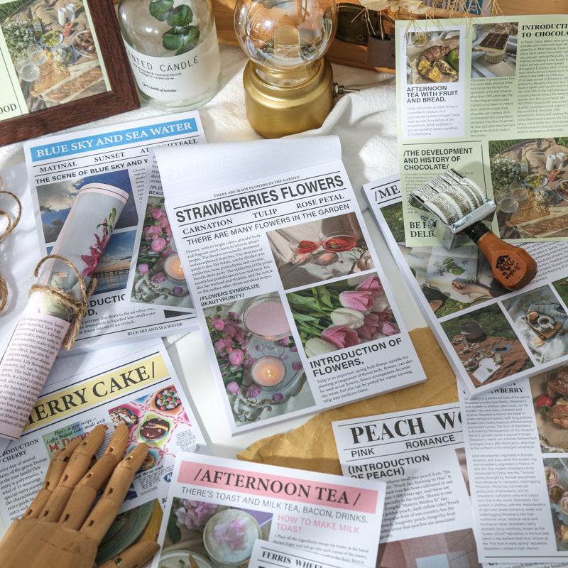 50PCS The weekend pictorial series material paper – LBLYXIR