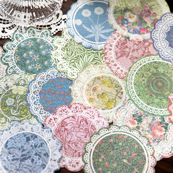 30PCS Afternoon lace series material paper