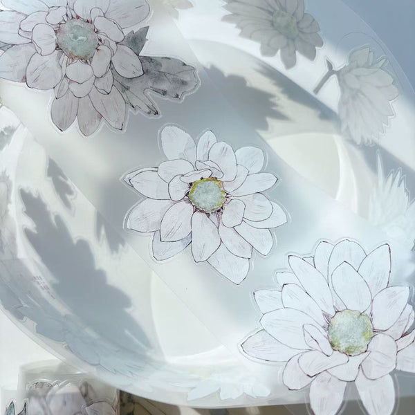 6cm*333cm Soft mist powder Die Cutting Washi/PET/Fog PET Tape