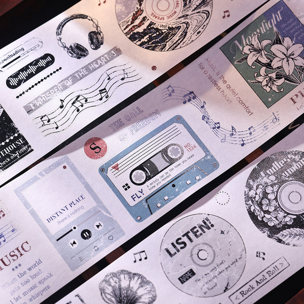 6cm*200cm Vintage Echoes Die Cutting Washi/PET Tape