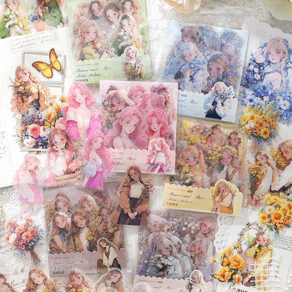 30PCS Flowers and Alice series sticker