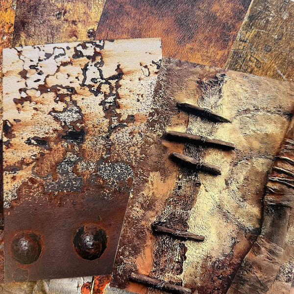 10PCS Steampunk rust background paper