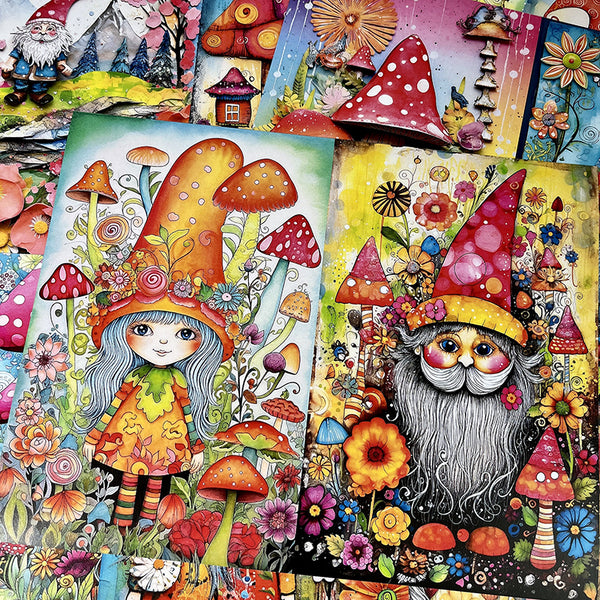 10PCS Magic little elf background paper