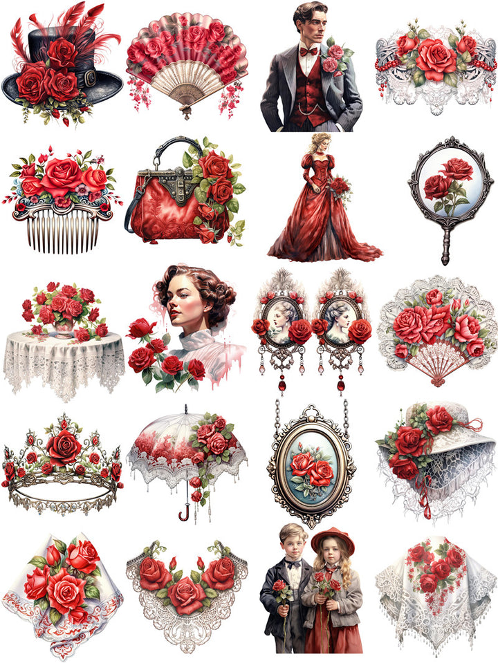 Crown Sticker Victorian 20PCS Retro Victorian sticker – LBLYXIR
