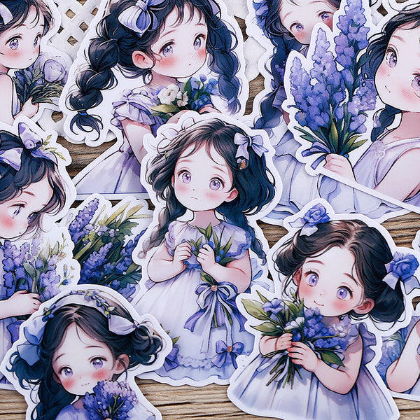 22PCS Lavender maiden series sticker
