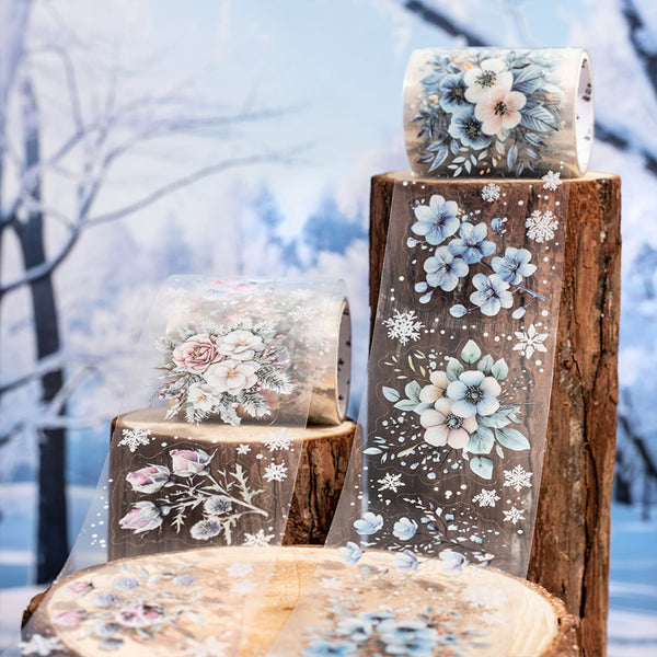 Winter Flower Sea Series Die Cutting PET Tape
