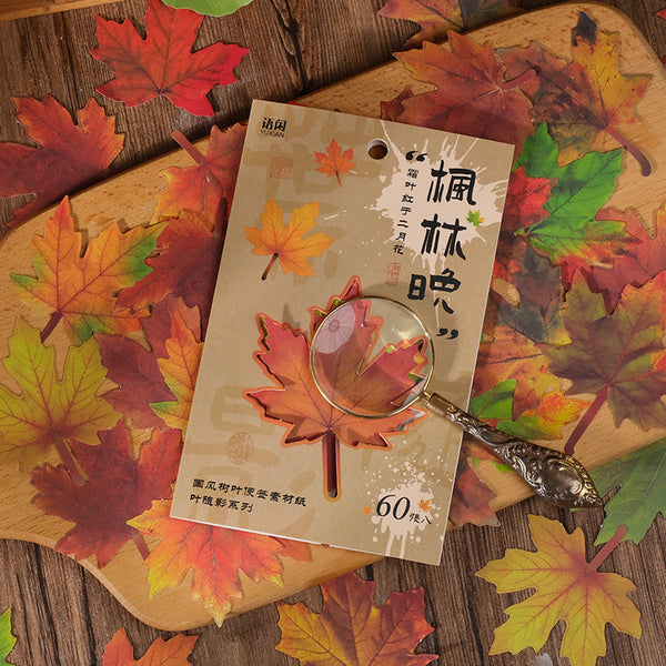 60PCS Leaf shadow series material paper