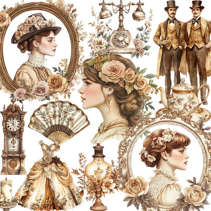 Rococo Flower Sticker 20PCS Vintage Rococo Sticker โ LBLYXIR