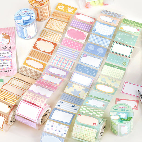 Light Color Fragments Series Die Cutting Writing Paper Tape