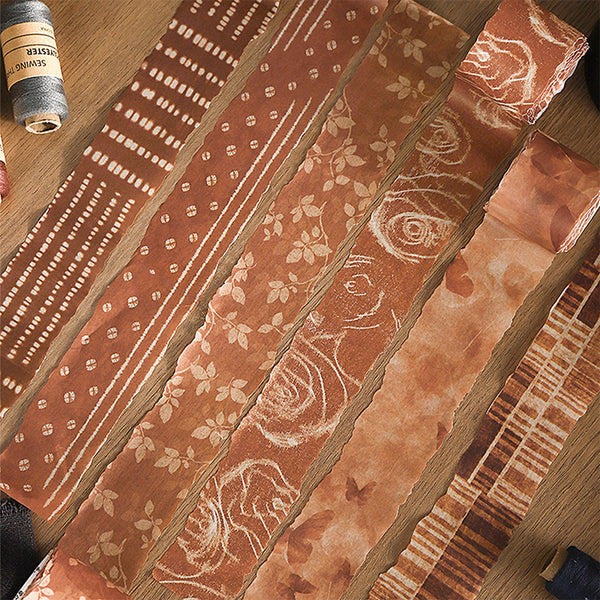 Tea-dyed Time Series Washi Tape