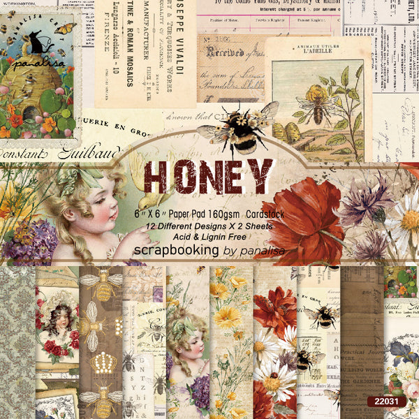 24PCS Honey background paper