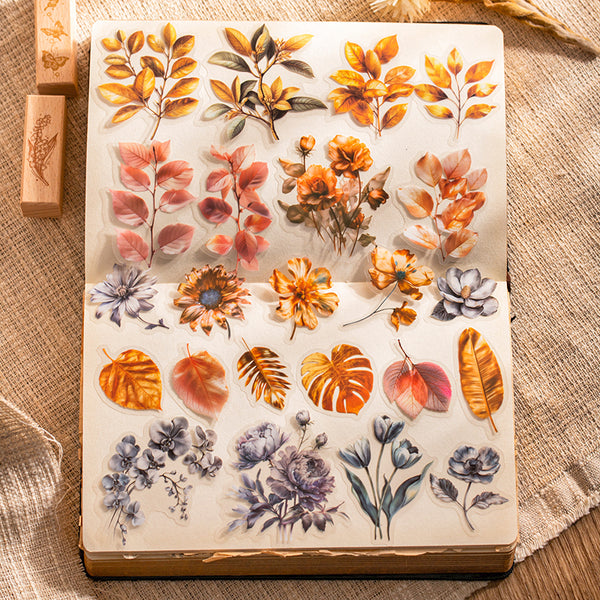 15PCS Artistic Flower Shadow Series sticker