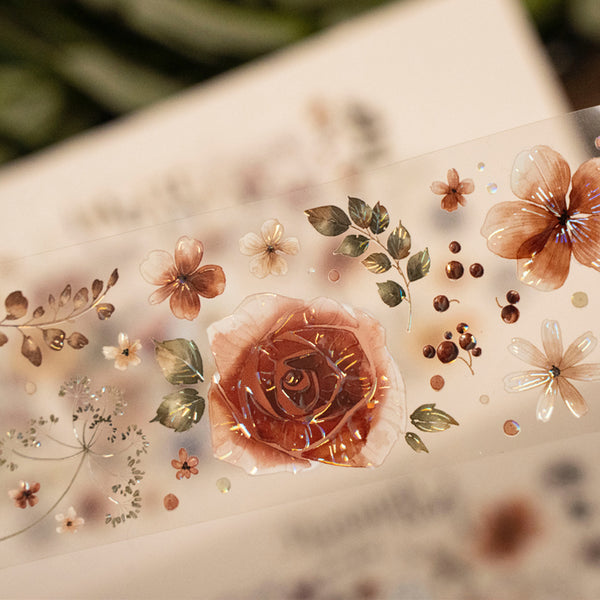 4.6cm*100cm Like brocade Washi/Shell Light PET Tape