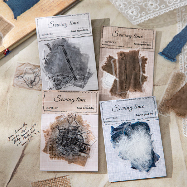 30PCS Sewing Time Series sticker