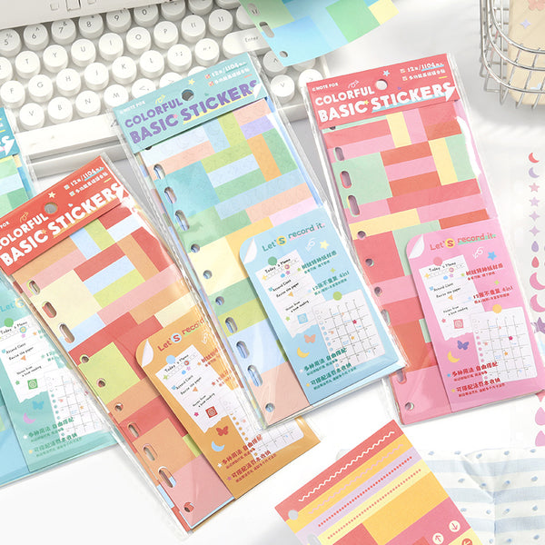 12PCS Colorful Sonata Series Sticker