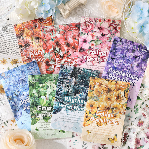 20PCS Flower image series sticker book