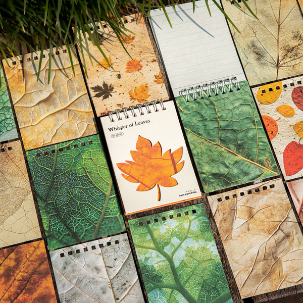 50PCS The Leaf Language series material paper