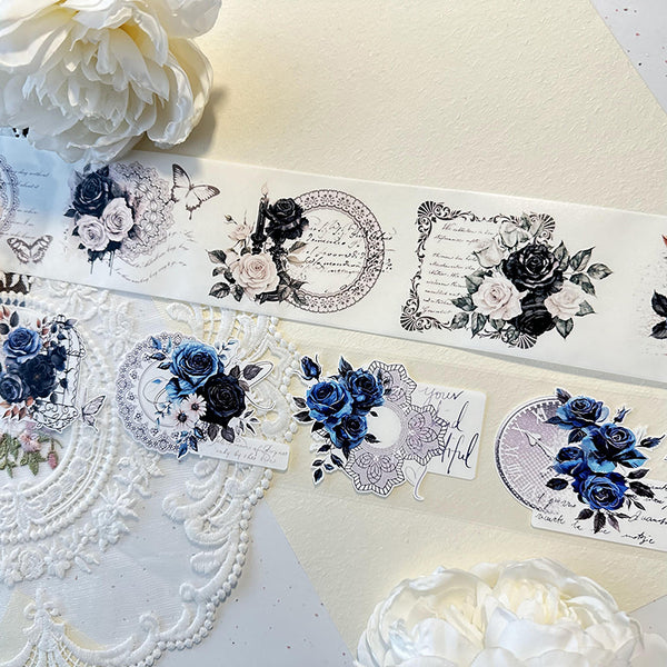 Whole Roll 6cm*5.1m Lace flower frame Washi/PET Tape