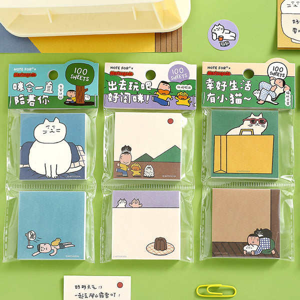 50PCS Fun illustrated sticky Series note paper