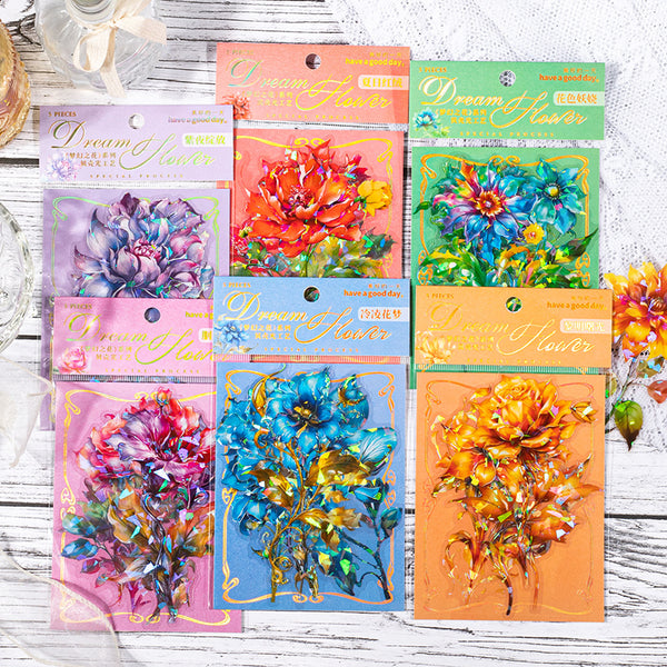 5 pezzi adesivo serie fiore sogno