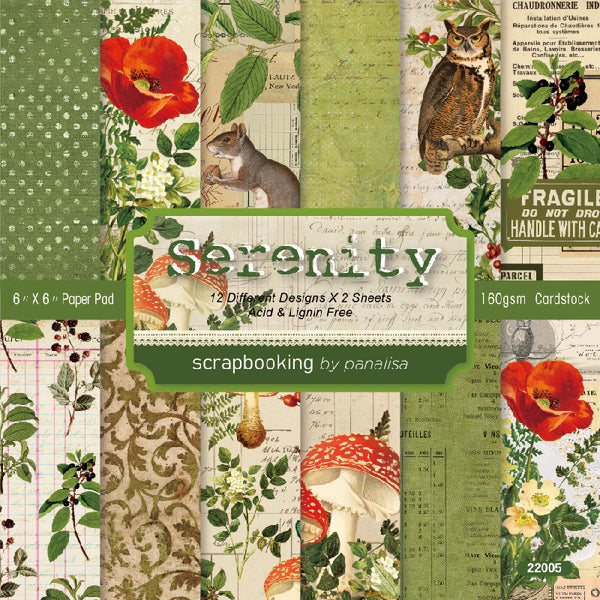 24PCS Serenity background paper