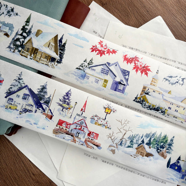 7cm*125cm Winter snow Die Cutting Washi/PET/Fog PET Tape