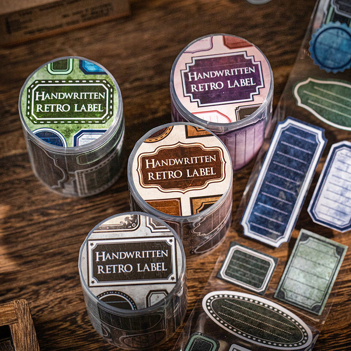 Handwritten retro label Series Die Cutting Writing Paper Tape – LBLYXIR