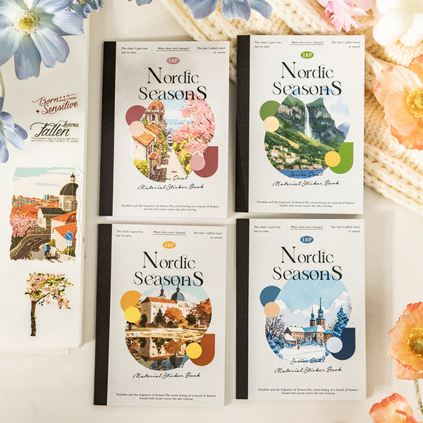 18PCS Nordic seasons series sticker book