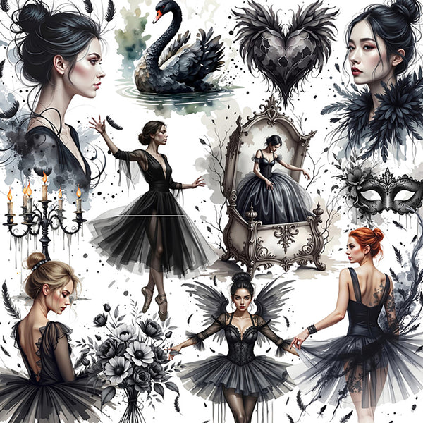 20PCS Dark Ballet sticker