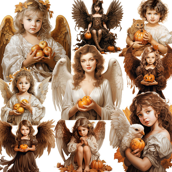 20PCS Halloween Pumpkin Angel sticker