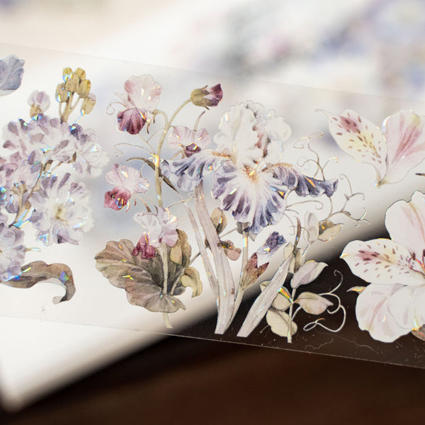 Whole Roll 5.8cm*5m Fir Flower Washi/PET/Shell Light PET Tape