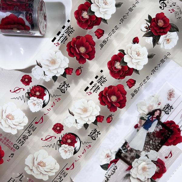 Whole Roll 6cm*3m Symbiosis of crimson Die Cutting PET Tape