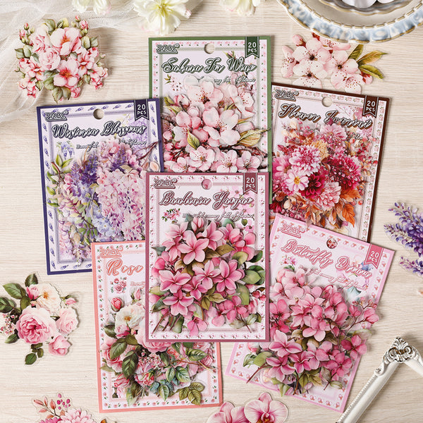 20PCS Flower Fills the Beautiful Realm Series sticker