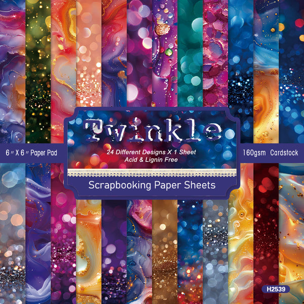 24PCS Twinkle background paper