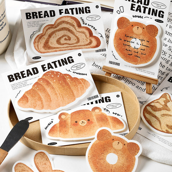 30PCS Bread today series note paper