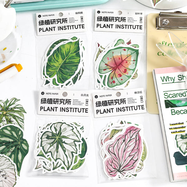 20 pezzi di carta materiale serie Green Plant Research Institute