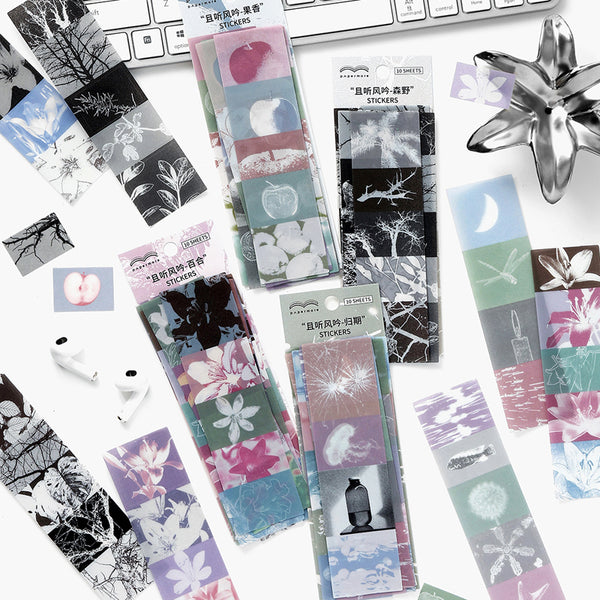 10PCS Listen to the Wind Sing series sticker