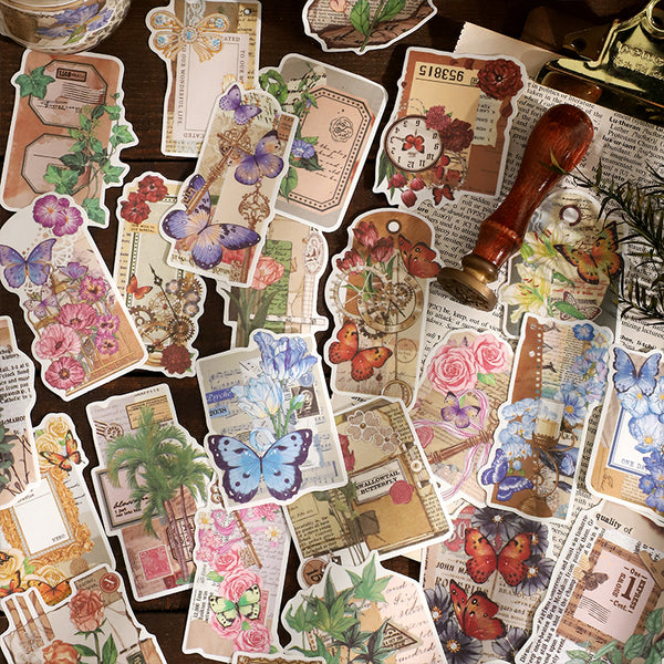 20PCS Flowers and poems series sticker