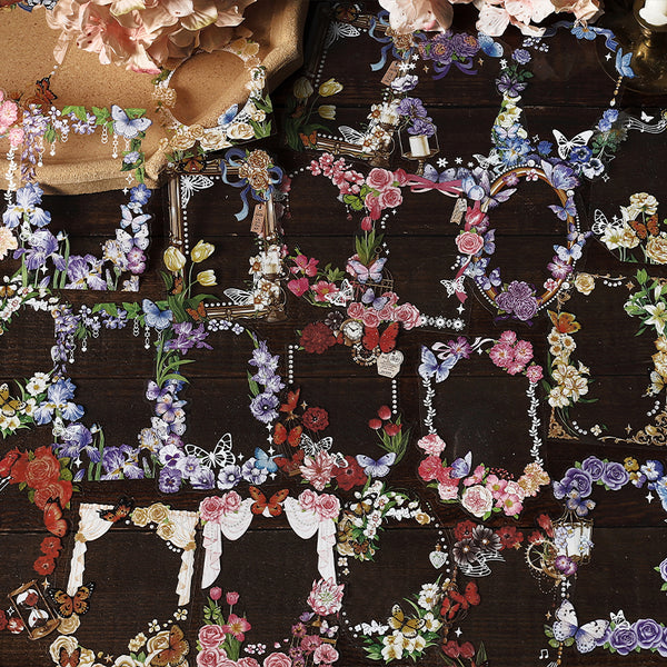 10PCS 꽃 창 마크 시리즈 스티커