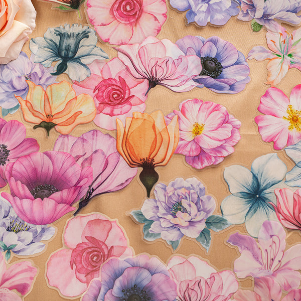 10 STÜCKE Mit Ihrem Blumenschatten-Serienaufkleber