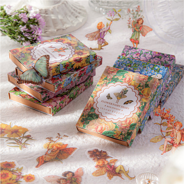 45PCS Flower Fairy Diary Series adesivo