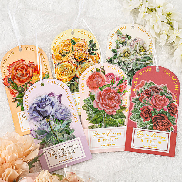10 SZTUK Naklejka Romantic Rose Collection