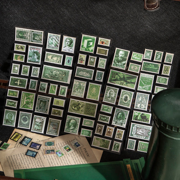 Autocolante da série de coleções de selos
