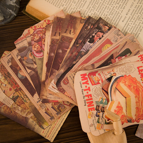 Fragmente der Nostalgie-Serie Material Papier